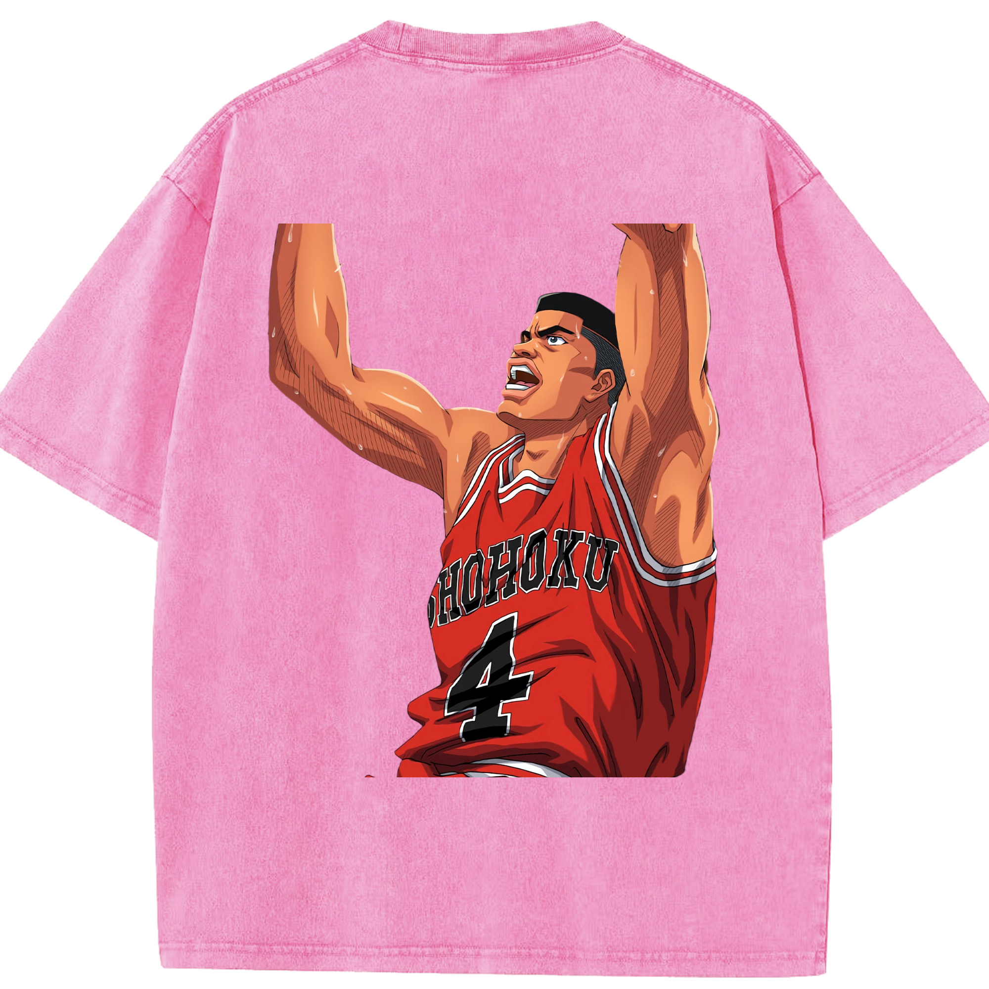 （画像用） SLAM DUNK／スラムダンク 綿100% ヴィンテージ風 半袖Tシャツ（背面プリント）